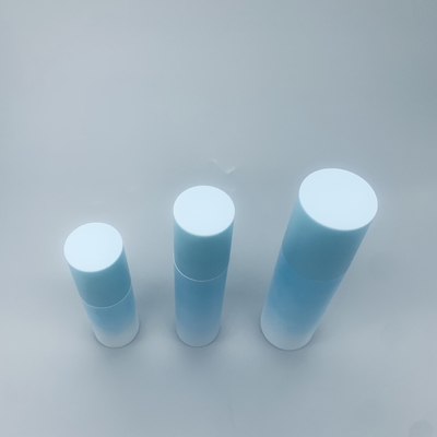 Bottiglie senz'aria cosmetiche di plastica blu della pompa per olio essenziale