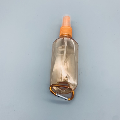 Viaggio vuoto di plastica dello spruzzo dell'ANIMALE DOMESTICO della bottiglia del prodotto disinfettante della mano 60ml con Carabiner