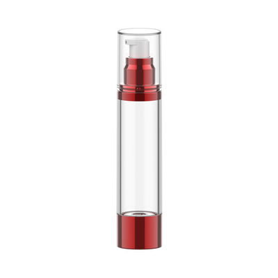 Bottiglia di vuoto anodizzata bottiglia cosmetica della lozione della bottiglia di vuoto con la bottiglia senz'aria acrilica della grande base dell'anello